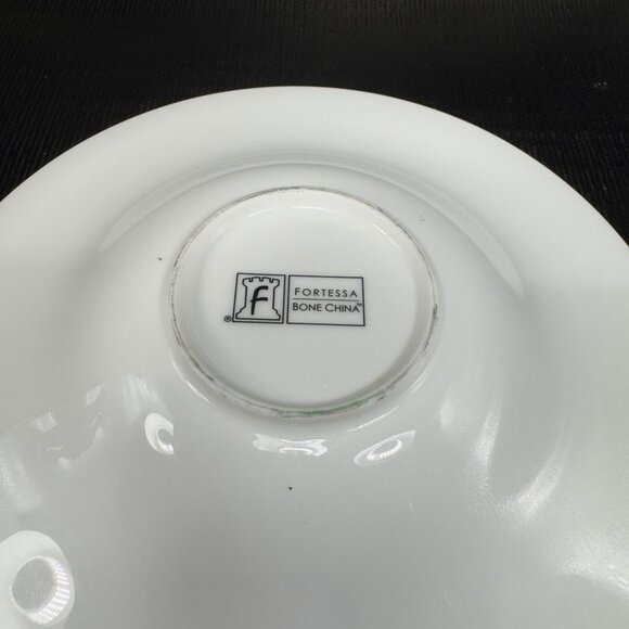 Fortessa White Swirl Round Deep Dish Bowl 9inch Bowls Dishes Porcelain Set 4 VTG - Picture 5 of 15